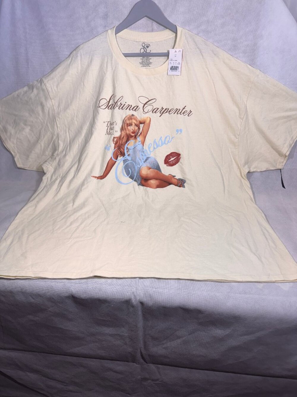Sabrina Carpenter "Espresso" "That's Just Me" graphic T shirt.